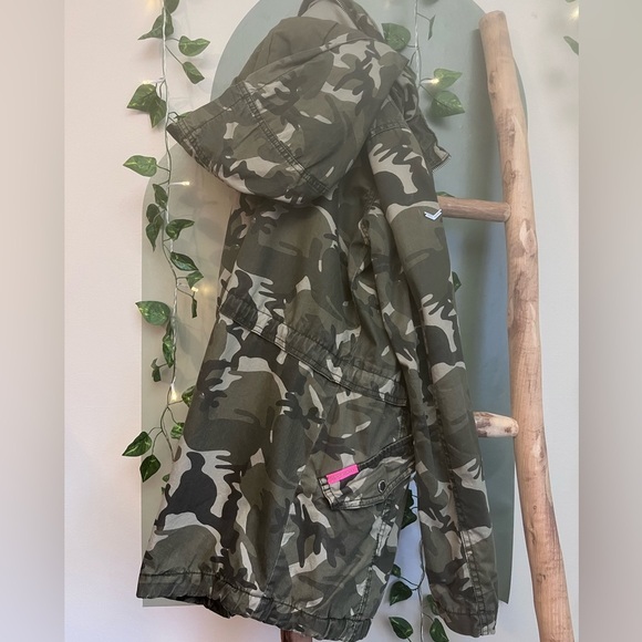 SUPERDRY THE ROOKIE MILITARY JACKET PARKA CAMOUFLAGE ADJUSTABLE GREEN XS - Picture 9 of 17